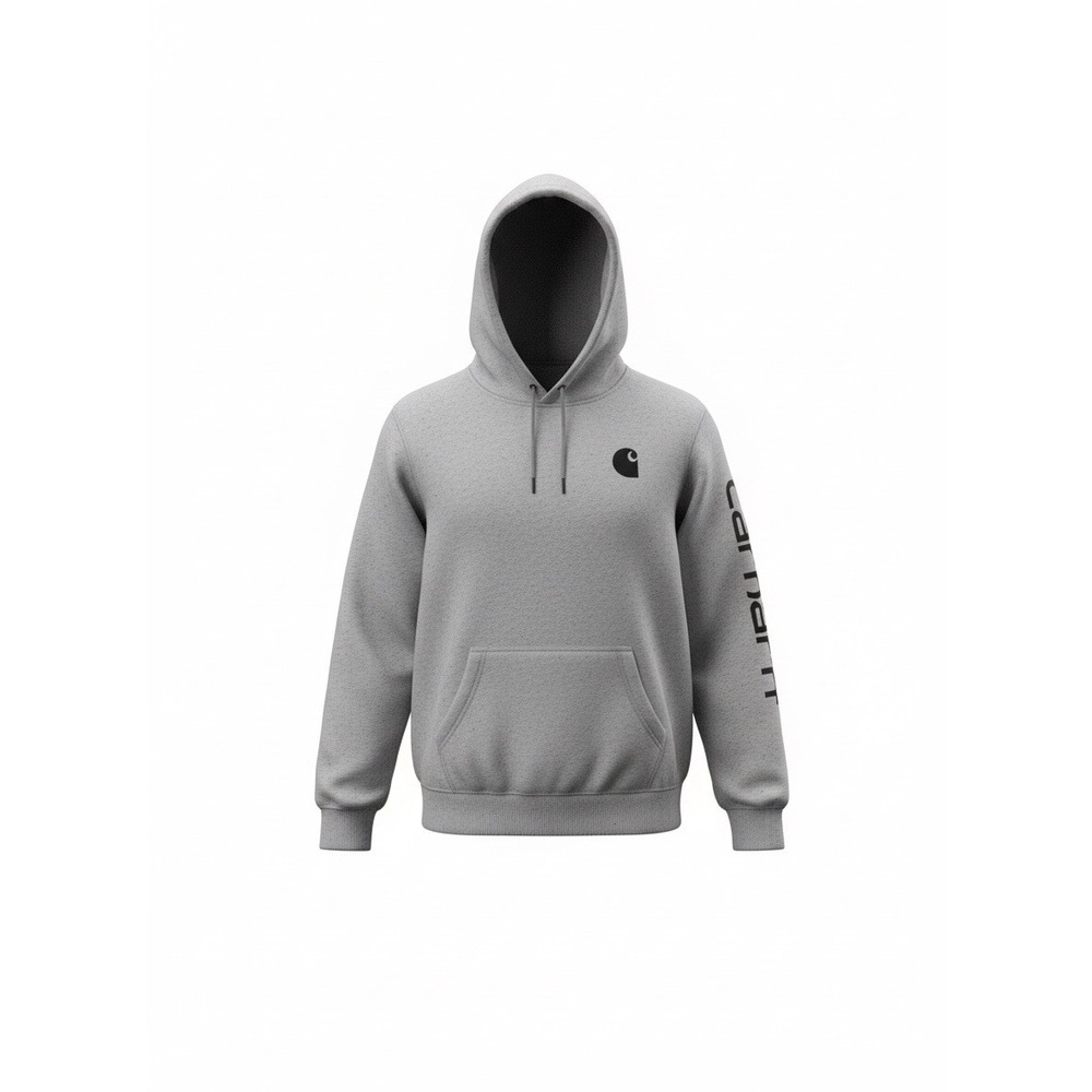 Carhartt Women's Iconic Clarksburg Relaxed Fit Heather Gray Hoodie, Size Large